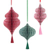 Christmas Decoration | Paper Honeycomb Decorations | Meri Meri X Molly Mahon | Large | Set of 3 | Meri Meri