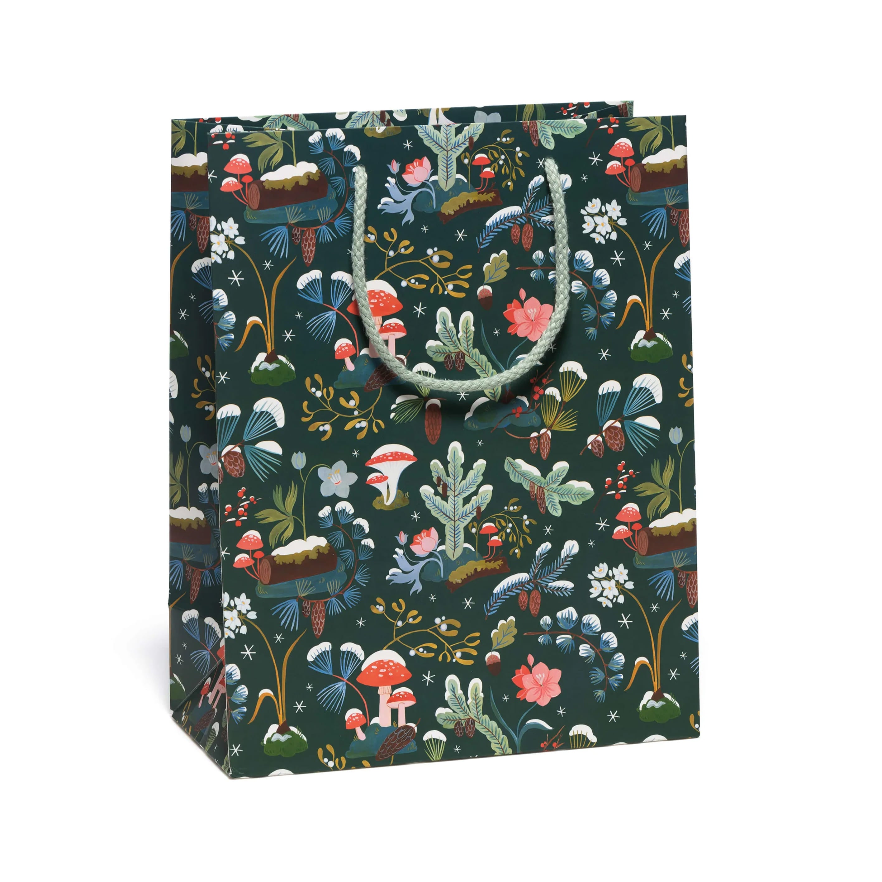 Gift Bags Christmas Large Holiday Moss Red Cap Cards