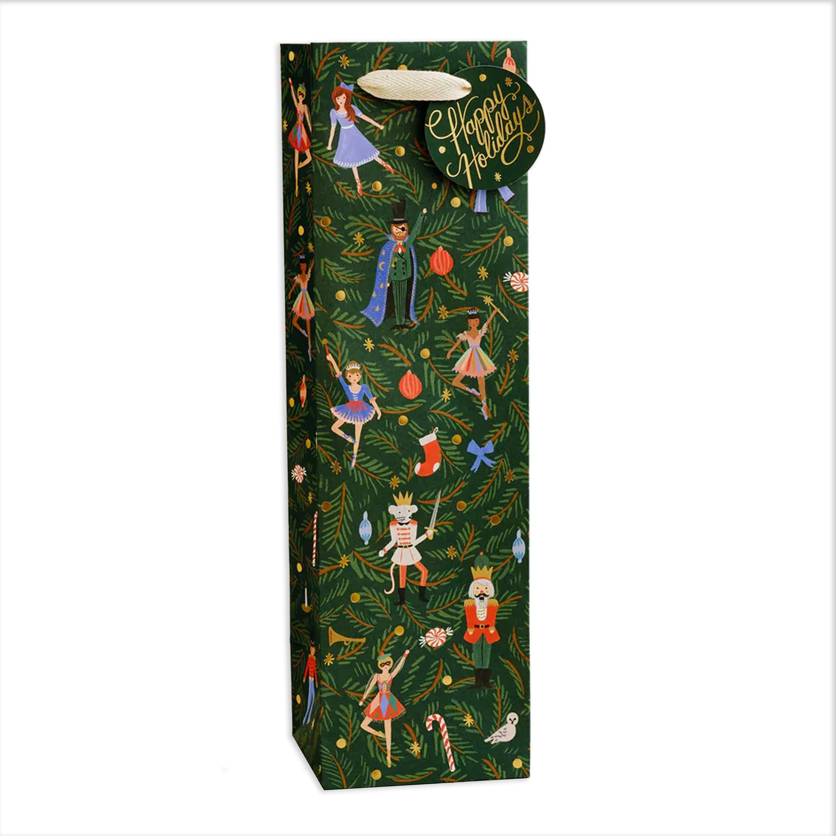 Gift Bag | Christmas |  Bottle | Nutcracker | Rifle Paper Co.