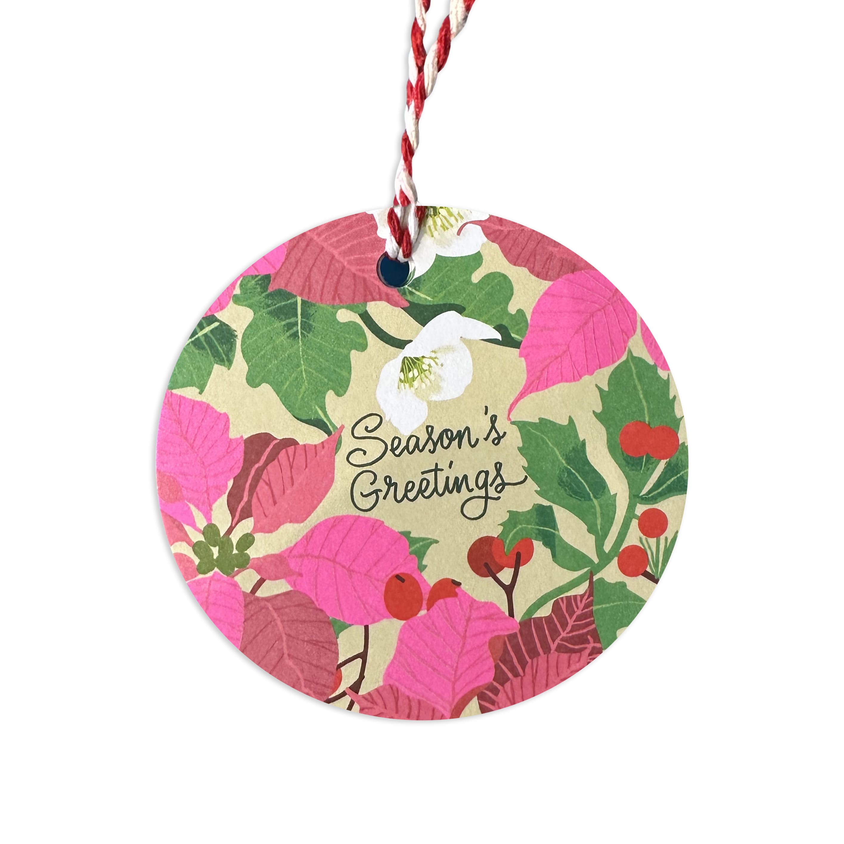 Christmas Gift Tag | Set of 10 | Pointsettia | Noi Publishing