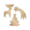 Christmas Gift Tag | Set of 6 | Adorn Shapes | Gold | Vandoros