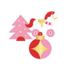 Christmas Gift Tag | Set of 6 | Drummer Boy | Bright Pink & Red | Vandoros