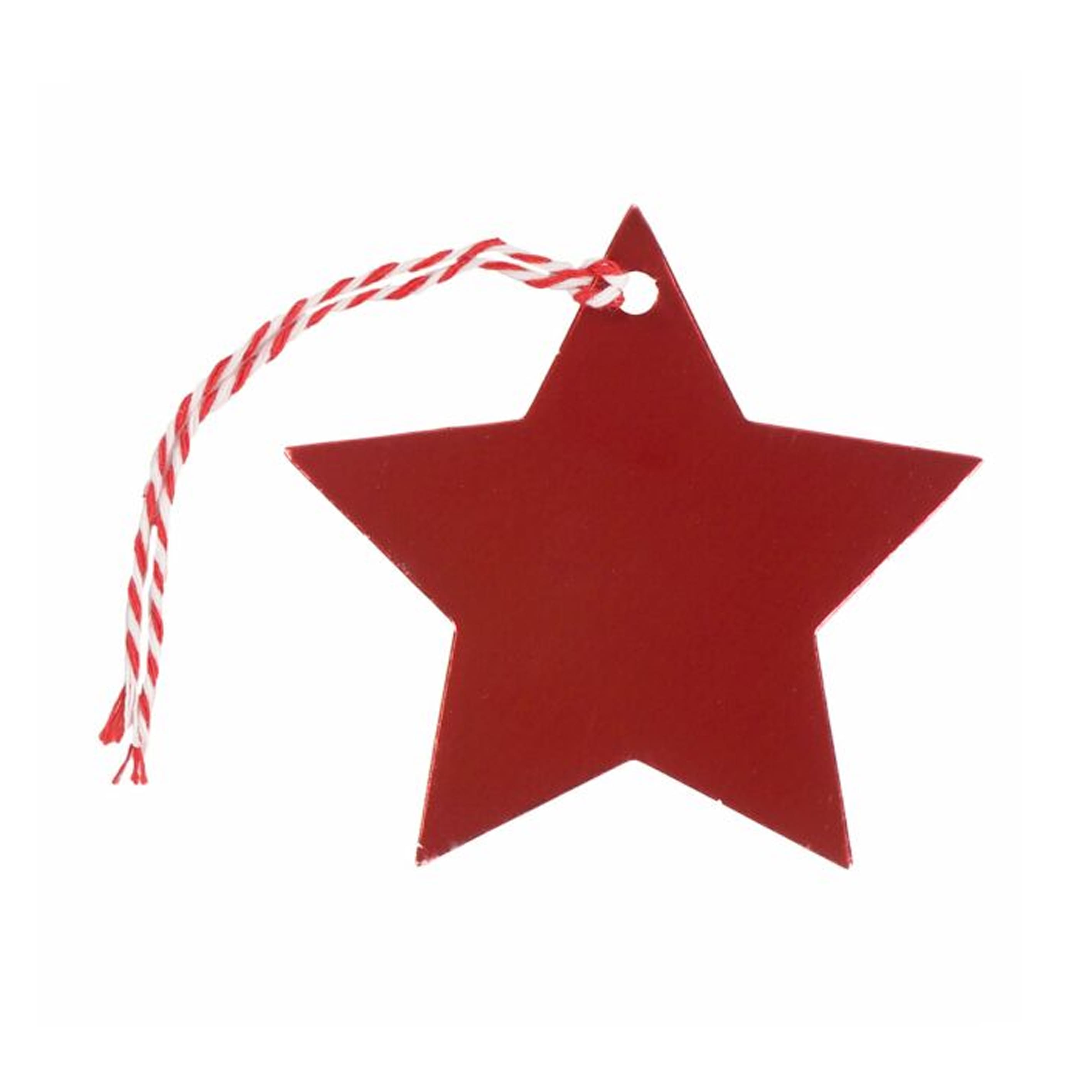 Christmas Gift Tag | Set of 6 | Foil Star | Red | Glick