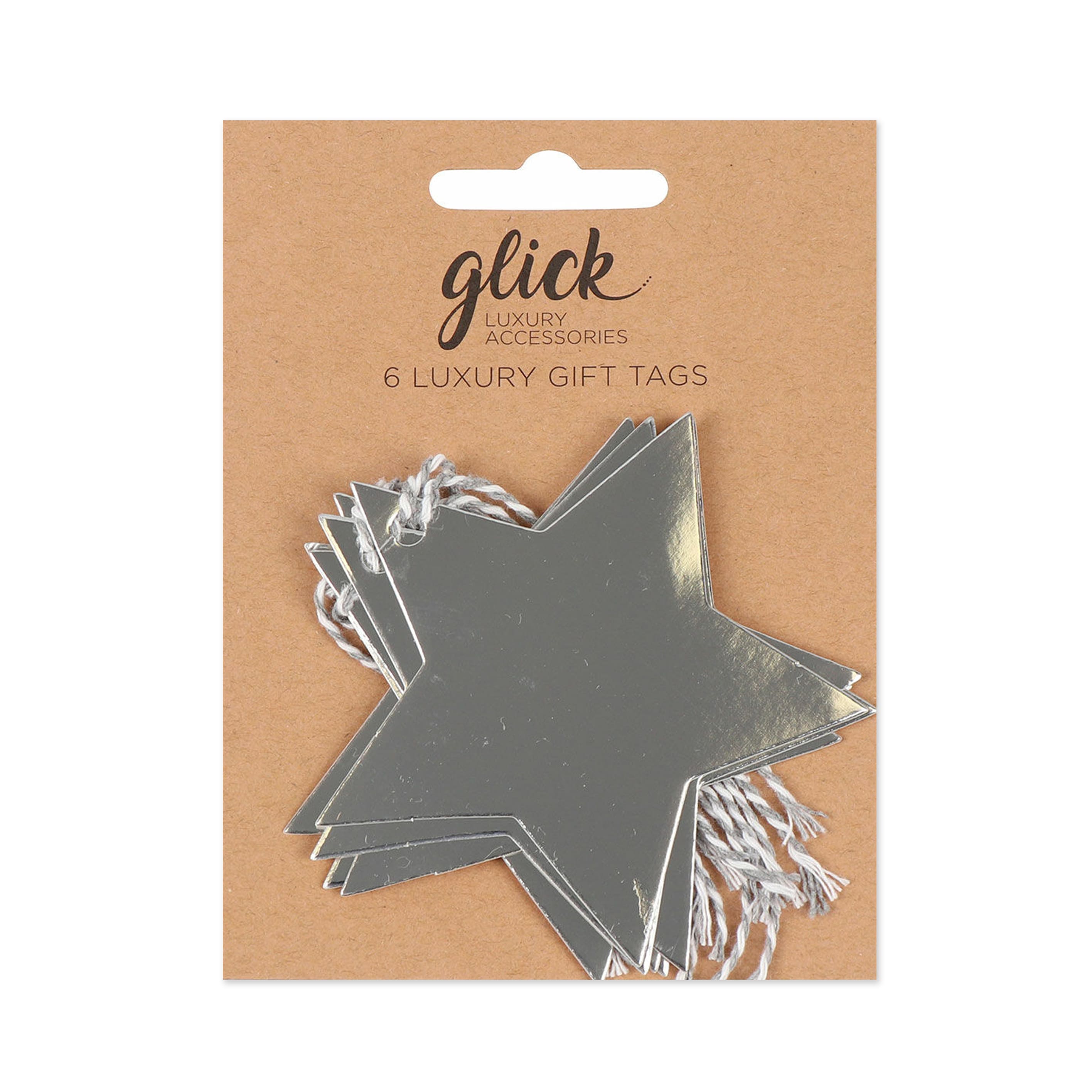 Christmas Gift Tag | Set of 6 | Foil Star | Silver | Glick