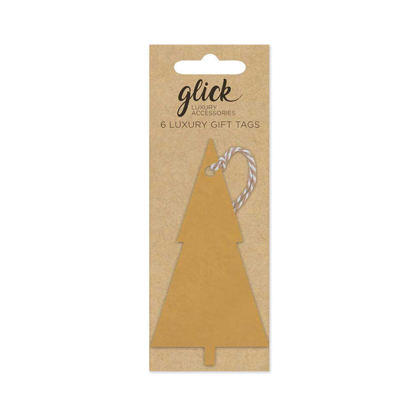 Christmas Gift Tag | Set of 6 | Christmas Tree | Gold | Glick