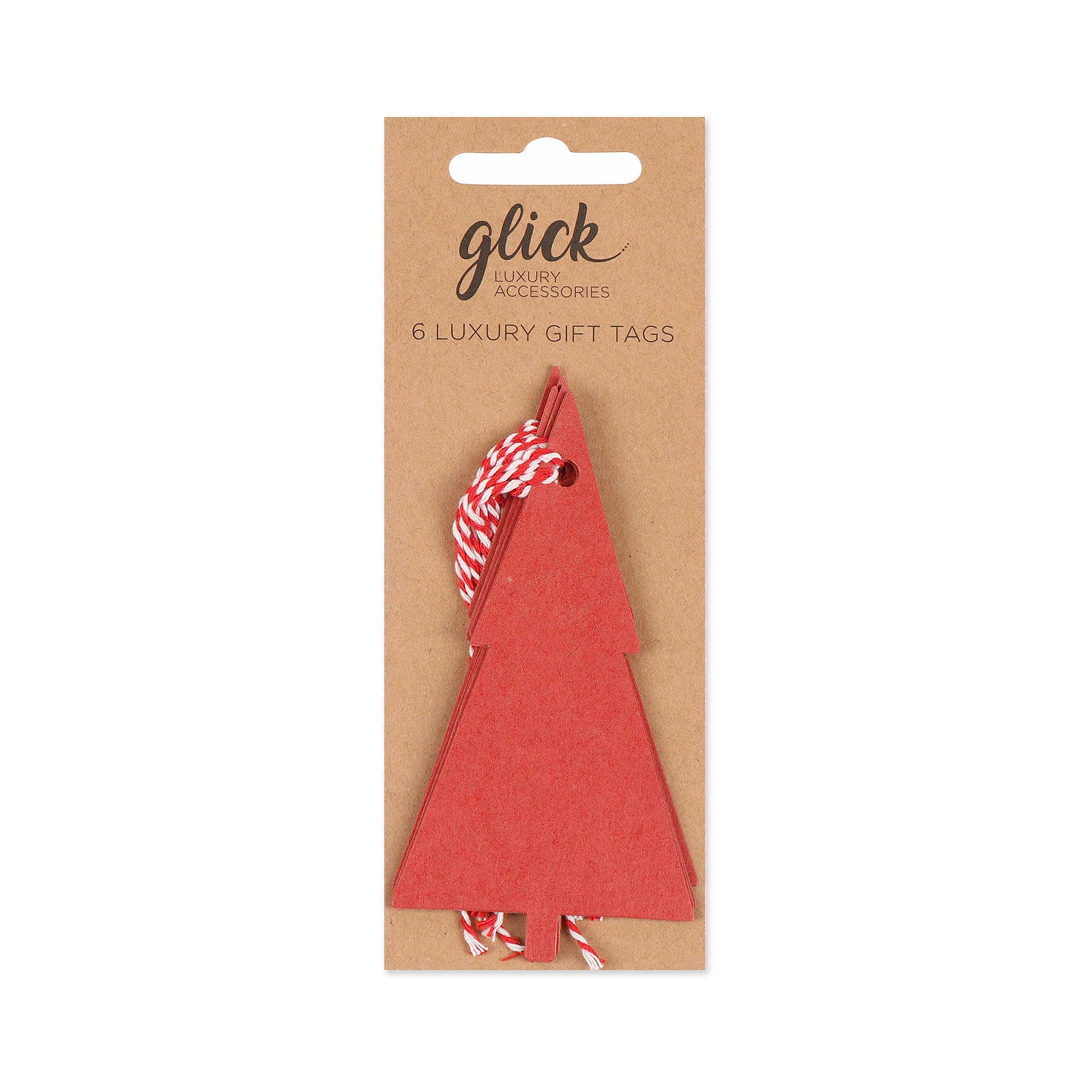 Christmas Gift Tag | Set of 6 | Christmas Tree | Red | Glick