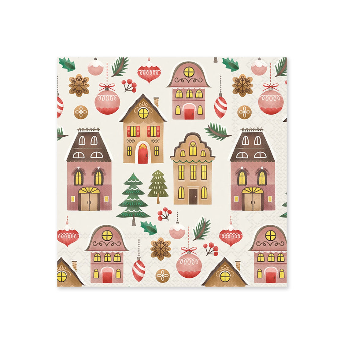 Christmas Napkin | Christmas At Home Cream | Luncheon | Pack of 20 | Ambiente