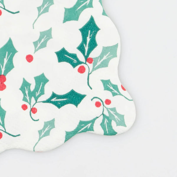Christmas Napkin | Holly Pattern | Meri Meri