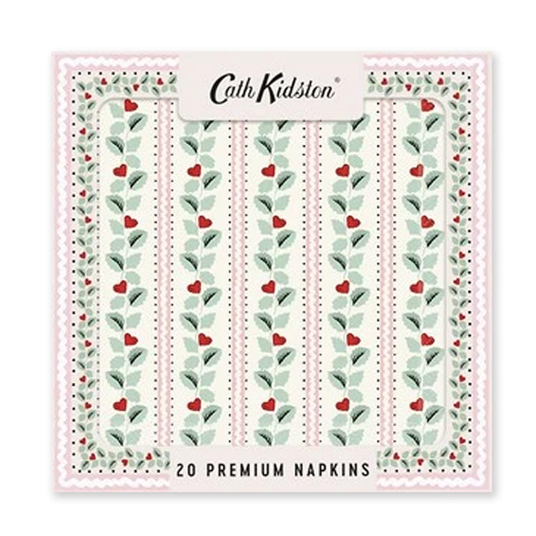 Christmas Napkin | Cath Kidston Heart Vine | Penny Kennedy