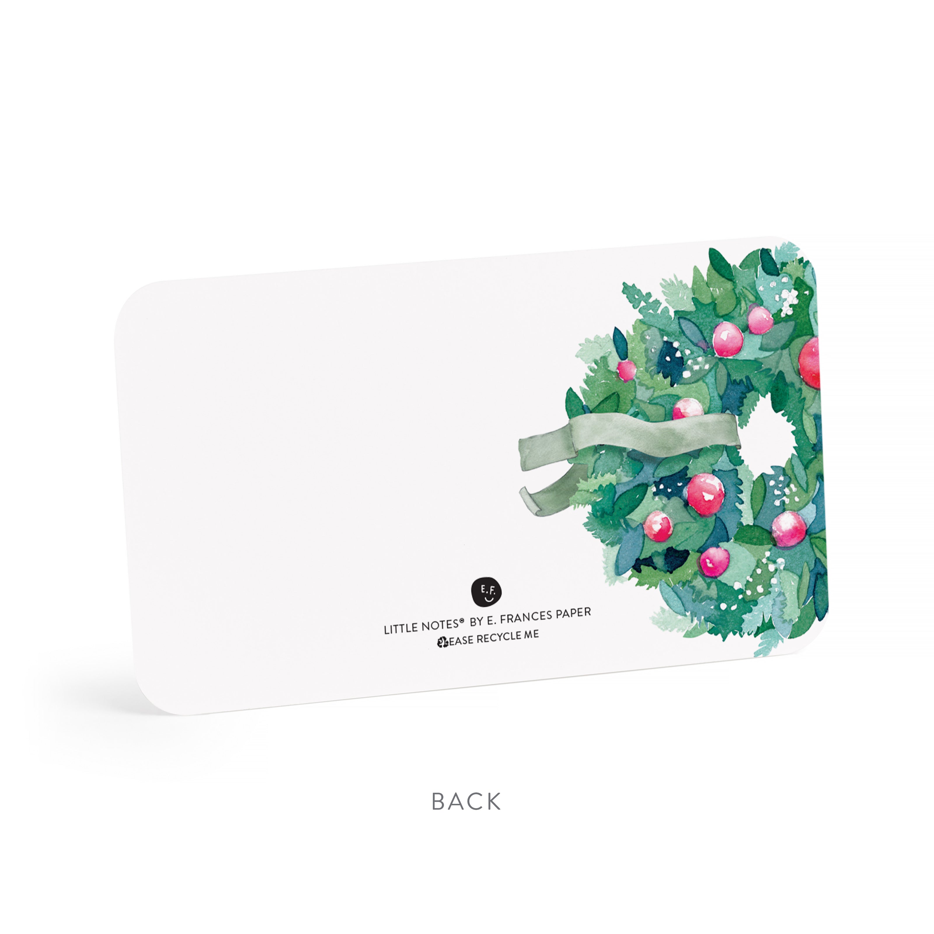 Note Card | Little Notes | Comfort & Joy Wreath | E. Frances Paper