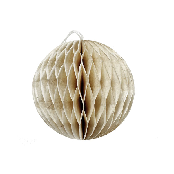 Handmade Nepalese Honeycomb Christmas Decoration | Ball | Lokta Classic | 5 DESIGN OPTIONS AVAIALBLE
