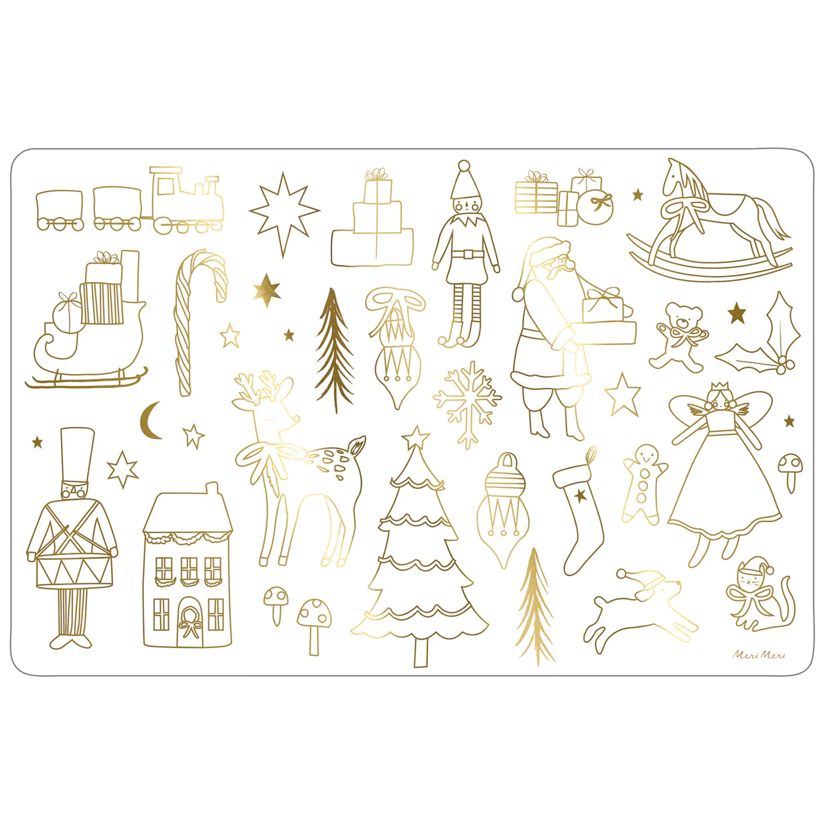 Christmas Placemat | Colouring Placemats | Set of 8 | Meri Meri