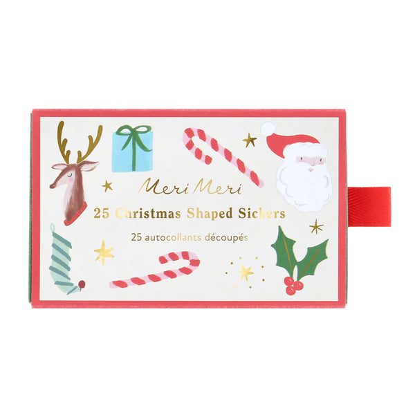 Christmas Decorative Stickers | Christmas Shaped Stickers | Set of 25 | Meri Meri