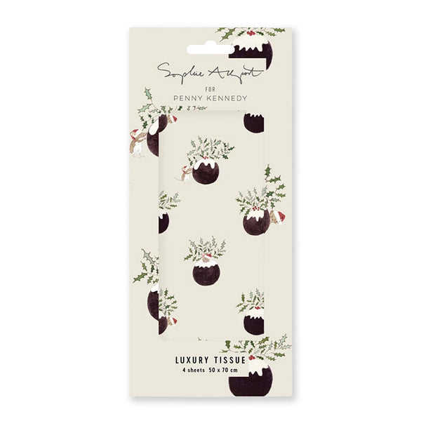 Christmas Wrapping Paper | Tissue | Christmas Puddings | Penny Kennedy