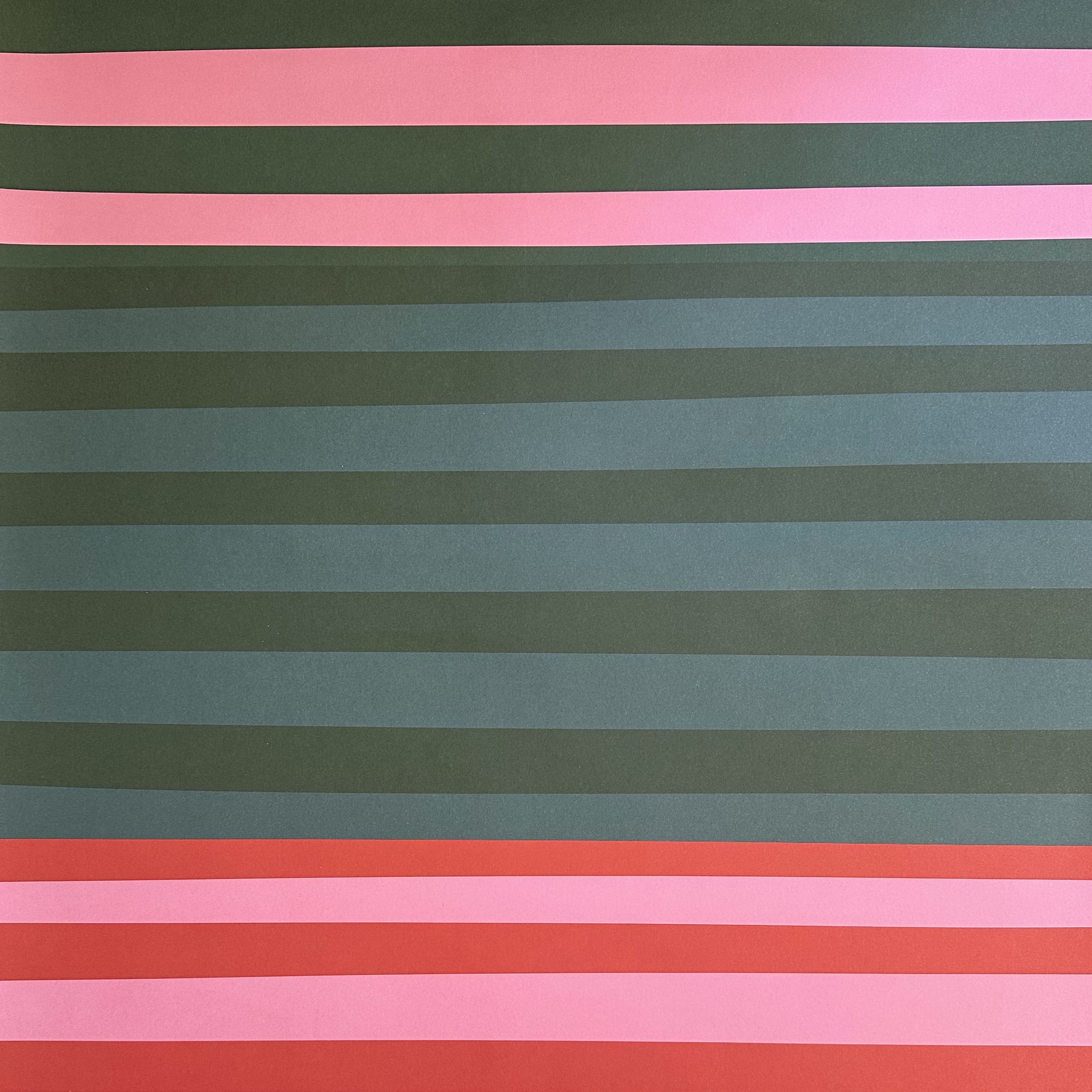 Christmas Wrapping Paper | Double Sided | Holly & Berries & Multi Stripe | Caroline Gardner