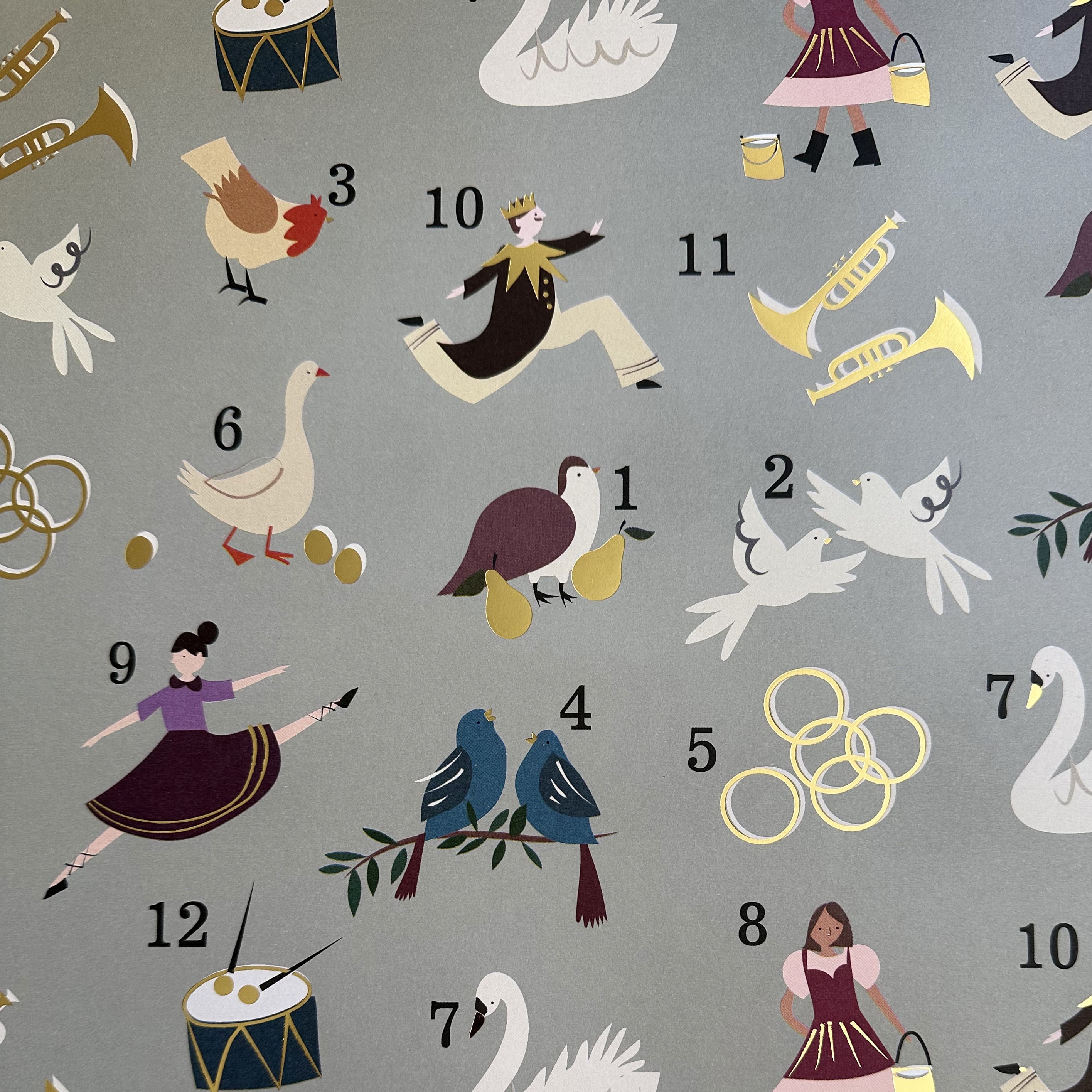 Christmas Wrapping Paper | 12 Days Of Christmas | Caroline Gardner