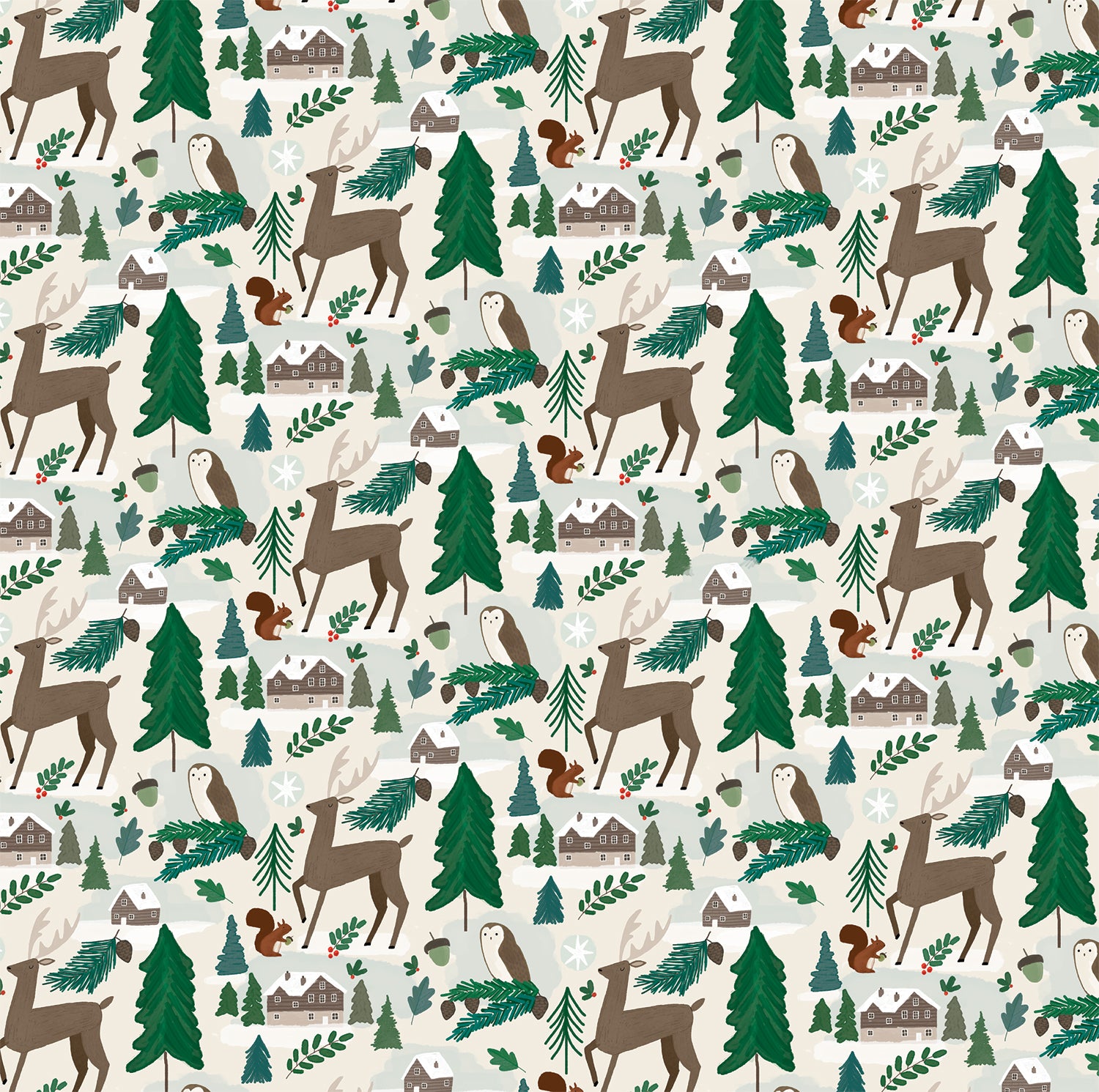 Christmas Wrapping Paper | Holiday Woods | Nelson Line