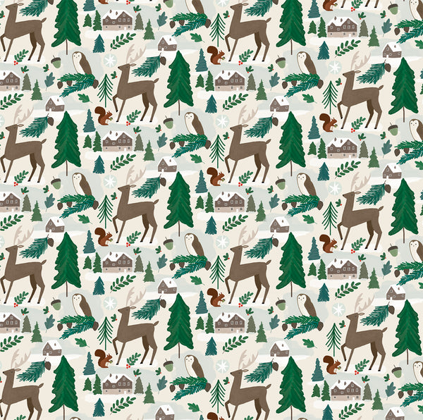 Christmas Wrapping Paper | Holiday Woods | Nelson Line