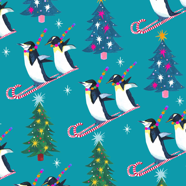 Christmas Wrapping Paper | Penguins | Hutch Cassidy
