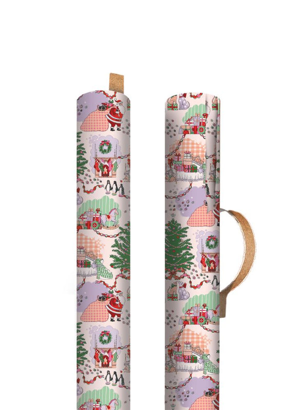 Christmas Wrapping Paper | Roll | Christmas Repeat | 70 cm x 3 m | Cath Kidston | Ohh Deer