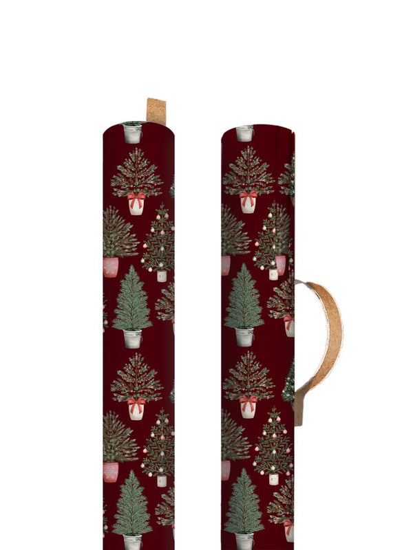 Christmas Wrapping Paper | Roll | Decorated Trees | 70 cm x 3 m | Laura Ashley | Ohh Deer