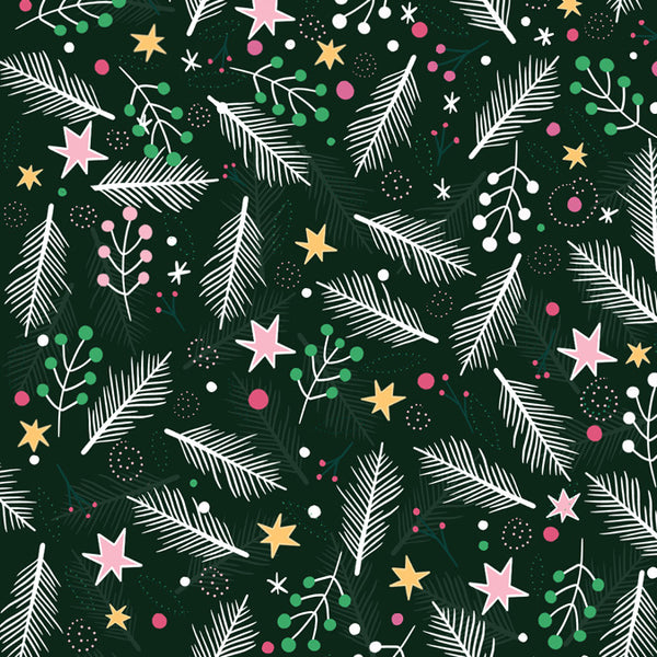 Christmas Wrapping Paper | Stars and Feathers | Nelson Line