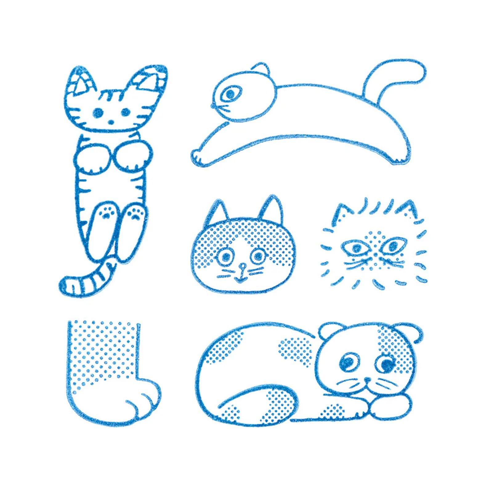 Stamp | Clear Stamp Set | Cats | King Jim - Kami Paper