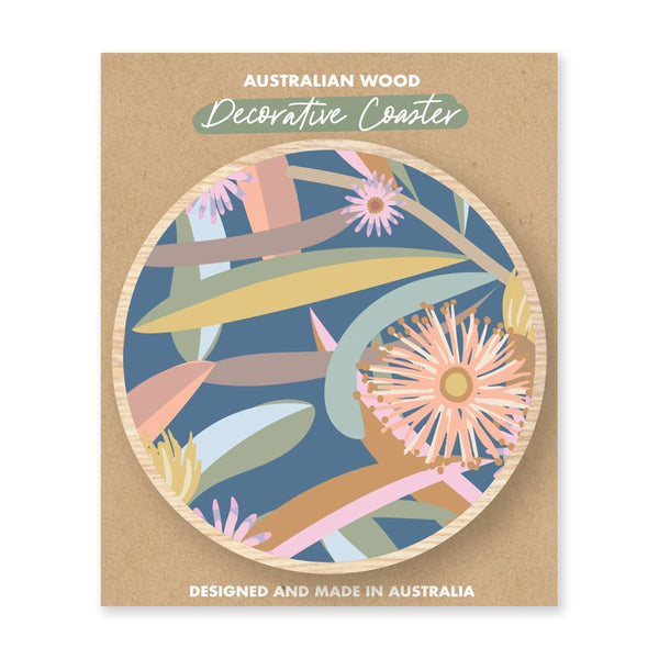 Coaster | Australian Wood Coaster | Modern Australian Floral | Aero Images