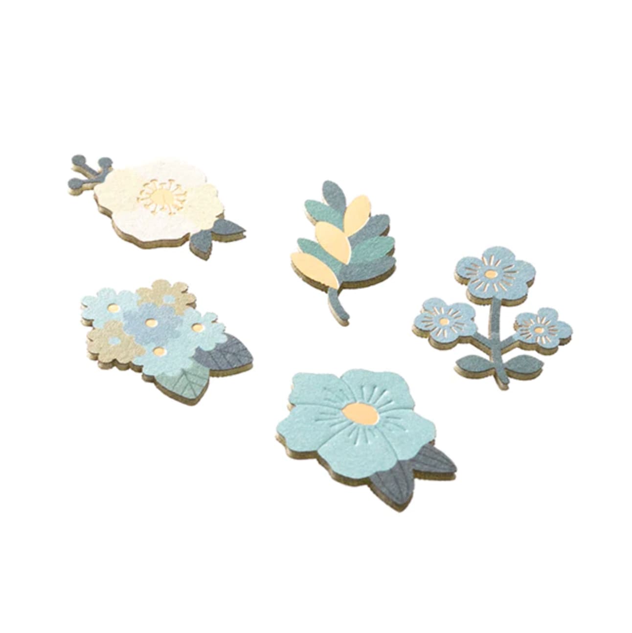 Decorative Stickers | Paper Craft Museum | Flower | Blue | Midori