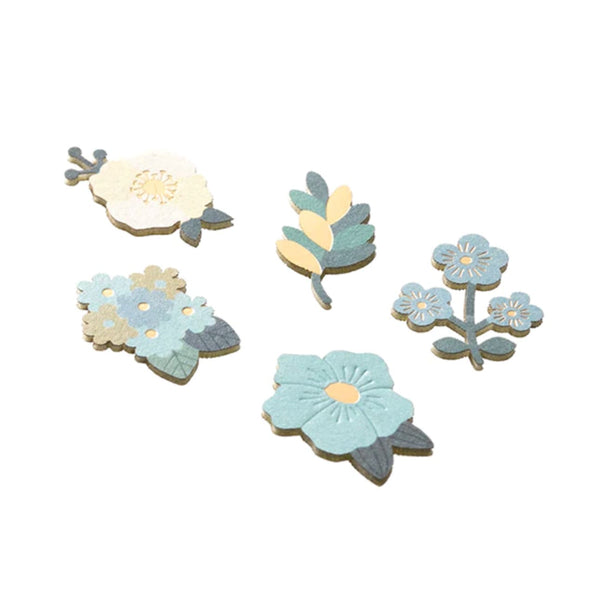 Decorative Stickers | Paper Craft Museum | Flower | Blue | Midori