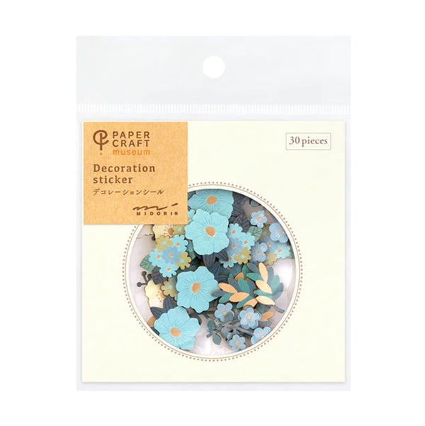 Decorative Stickers | Paper Craft Museum | Flower | Blue | Midori