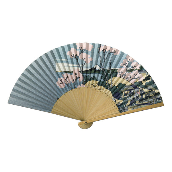 Fan | Japanese Fan | Thirty Six Views Of Mt Fuji | Cherry Blossoms Of Gotenyama | Taniguchi
