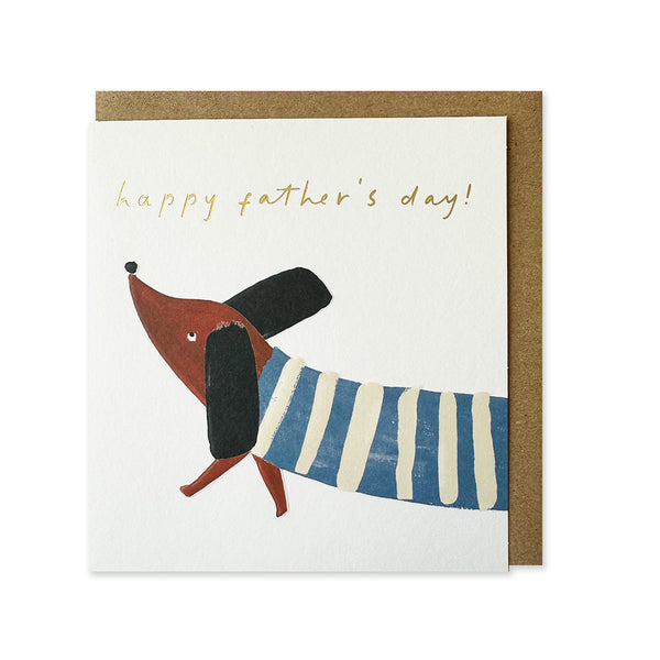 Father's Day Card | Happy father's Day Sausage Dog | Caroline Gardner