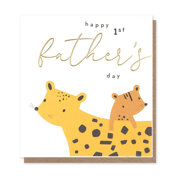 Father's Day Card | Happy 1st Father's Day Leopard | Caroline Gardner