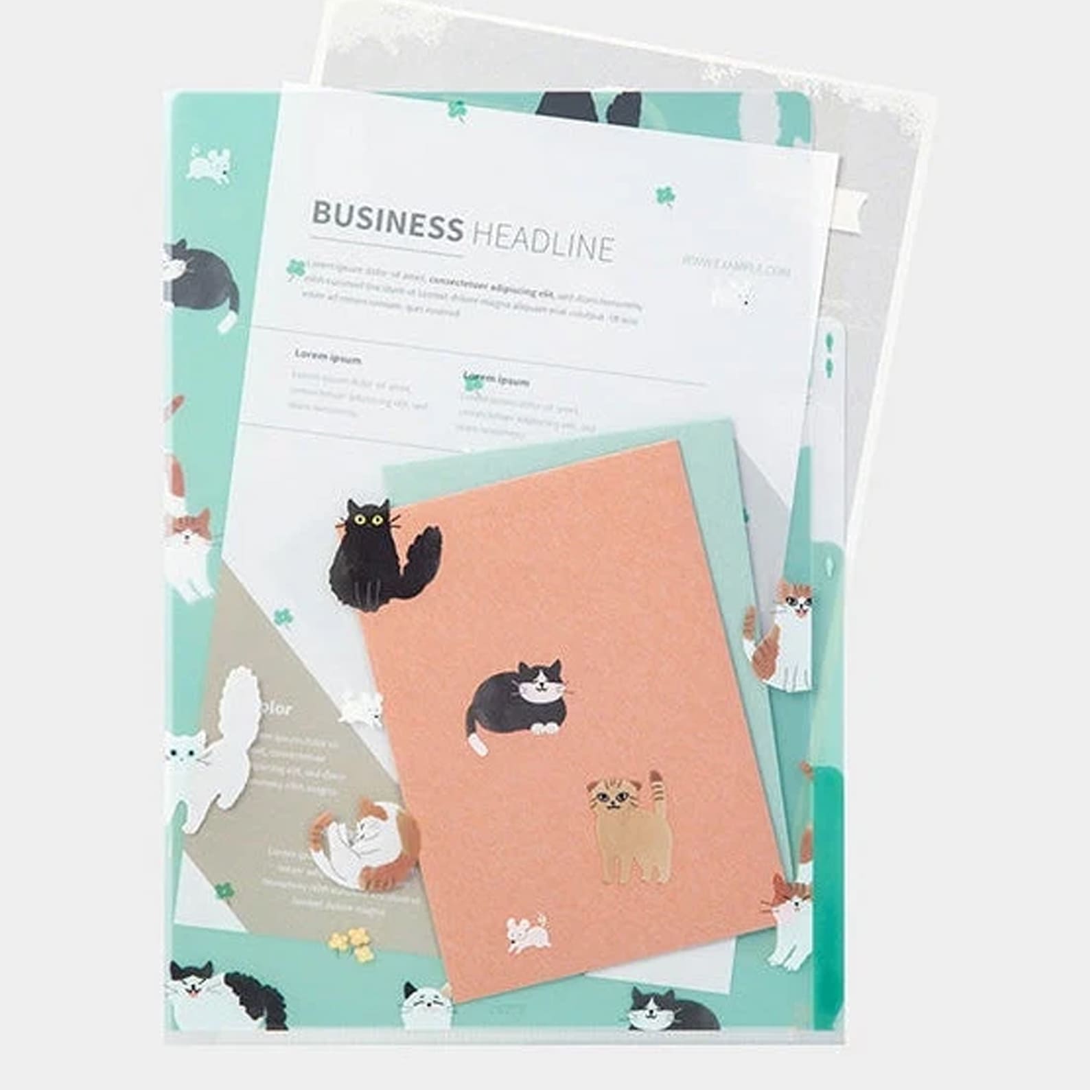 File Folder Cat File Folder | 3 Pocket File | Cat | Midori