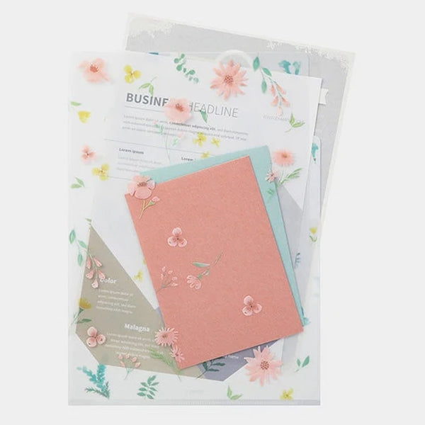 File Folder | 3 Pocket File | Flower | Midori