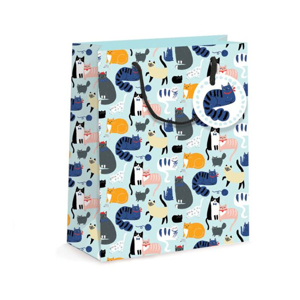 Gift Bag | Medium | Cats | Nelson Line - Kami Paper