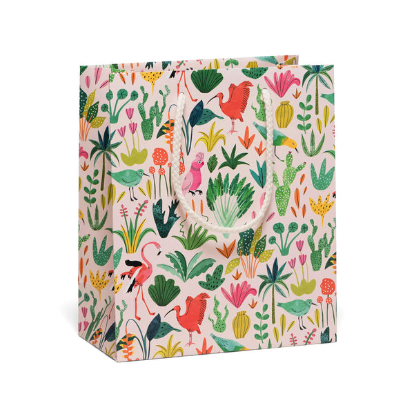 Gift Bag | Medium | Colourful Birds | Red Cap Cards - Kami Paper