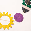 Paper Garland | Handmade Nepalese Lokta Paper |  Rocket & Sun | Multi-colour | Kami