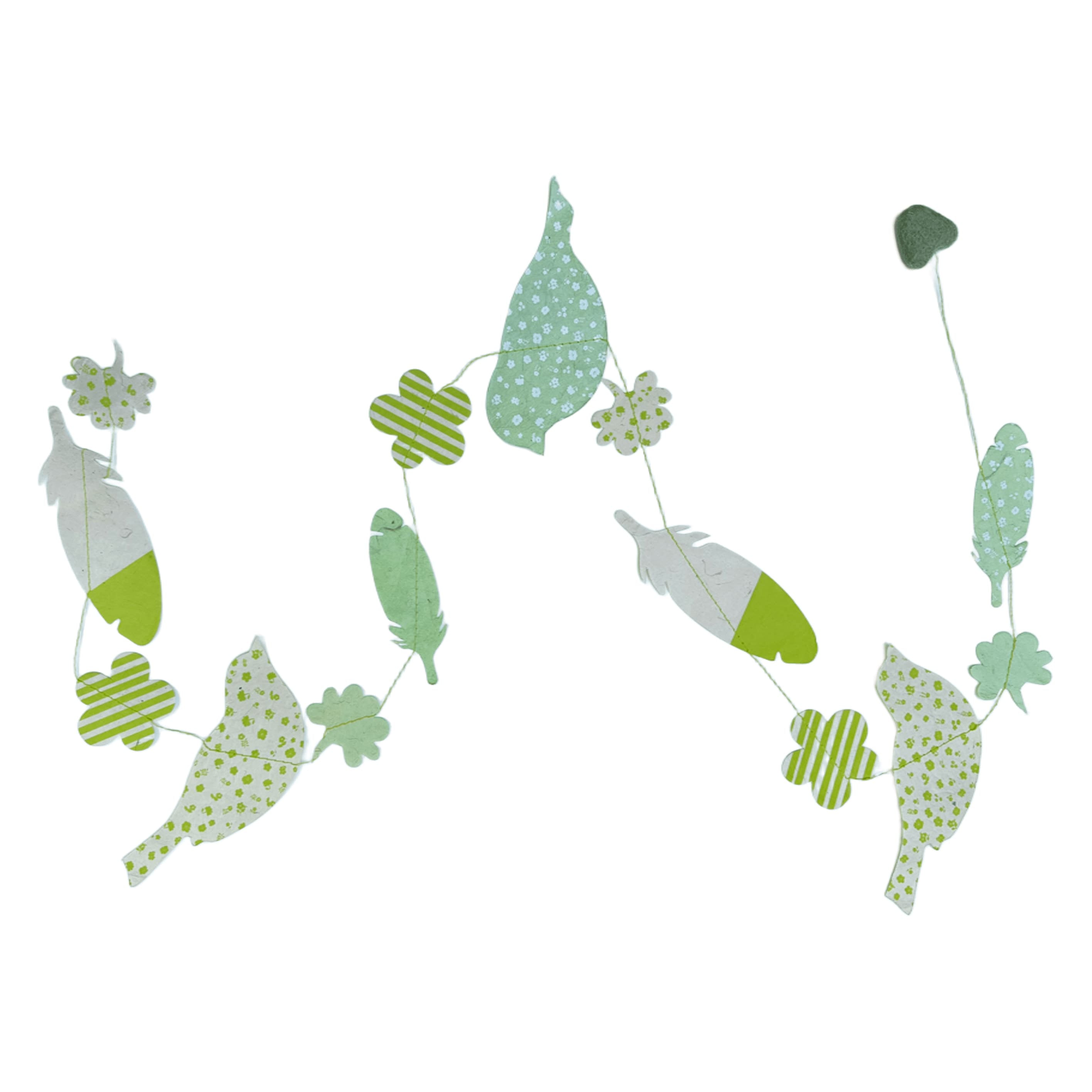 Paper Garland | Handmade Nepalese Lokta Paper |  Birds | Kami | 2 COLOUR OPTIONS AVAILABLE