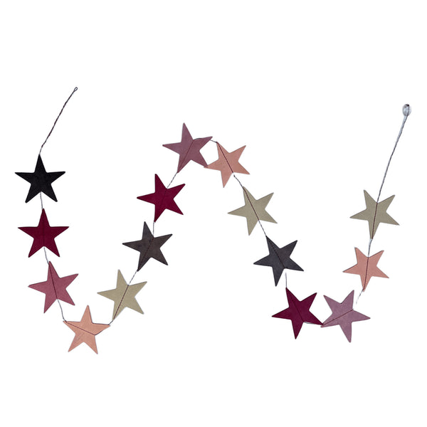 Paper Garland | Handmade Nepalese Lokta Paper | Star | Unprinted | Multi - Colour | Kami Paper