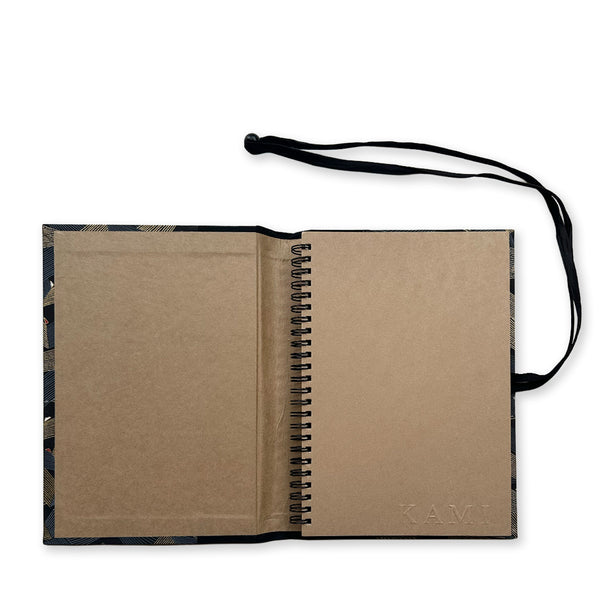 Handmade Journal | Spiral Bound Wrap | A5 | Unlined | Kami Paper | CUSTOMISABLE - Kami Paper