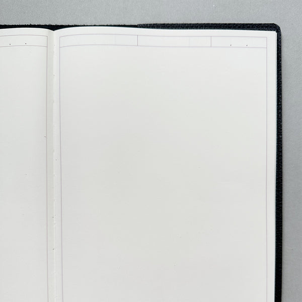 Handmade Notebook Cover | Leather | Black | Kami Paper