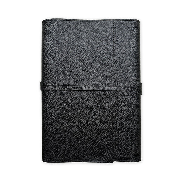 Handmade Notebook Cover | Leather | Black | Kami Paper