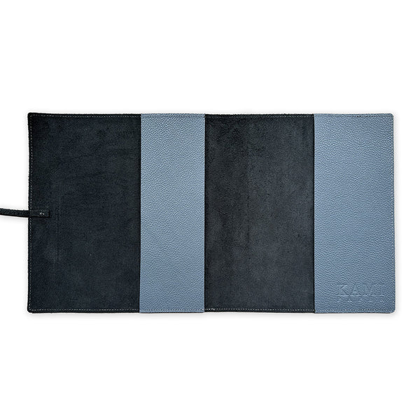 Handmade Notebook Cover | Leather | Blue | Kami Paper