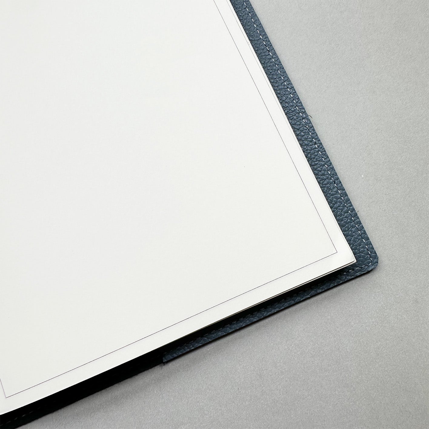 Handmade Notebook Cover | Leather | Blue | Kami Paper