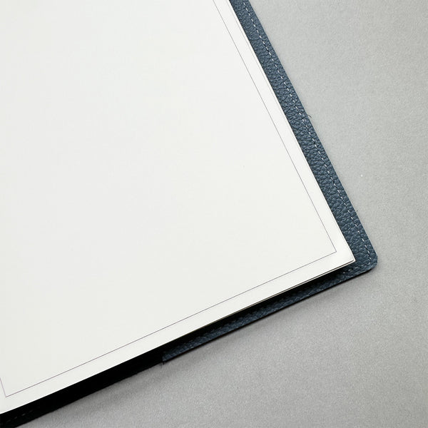 Handmade Notebook Cover | Leather | Blue | Kami Paper