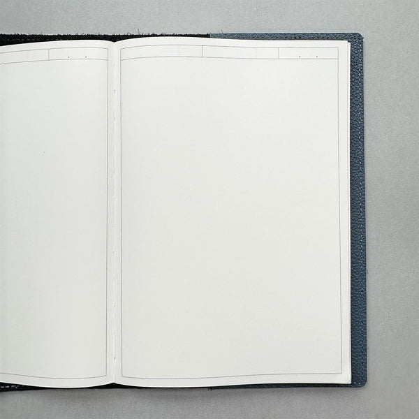 Handmade Notebook Cover | Leather | Blue | Kami Paper