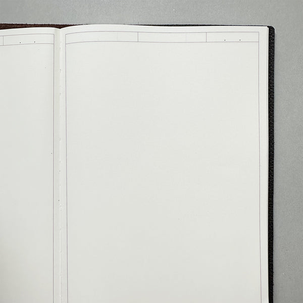Handmade Notebook Cover | Leather | Dark Brown | Kami Paper