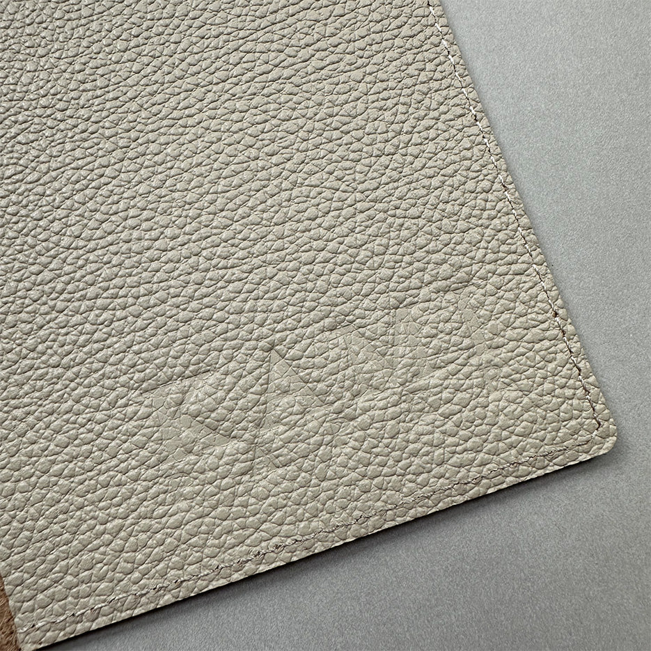 Handmade Notebook Cover | Leather | Ecru | Kami Paper